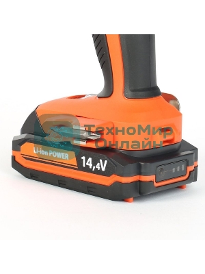 Дрель-шуруповерт аккумуляторная Patriot BR 140Li, Аккумуляторная, 14,4В, 2 АКБ, Кейс