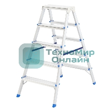 Стремянка двусторонняя Сибртех 5ст., алюминиевая