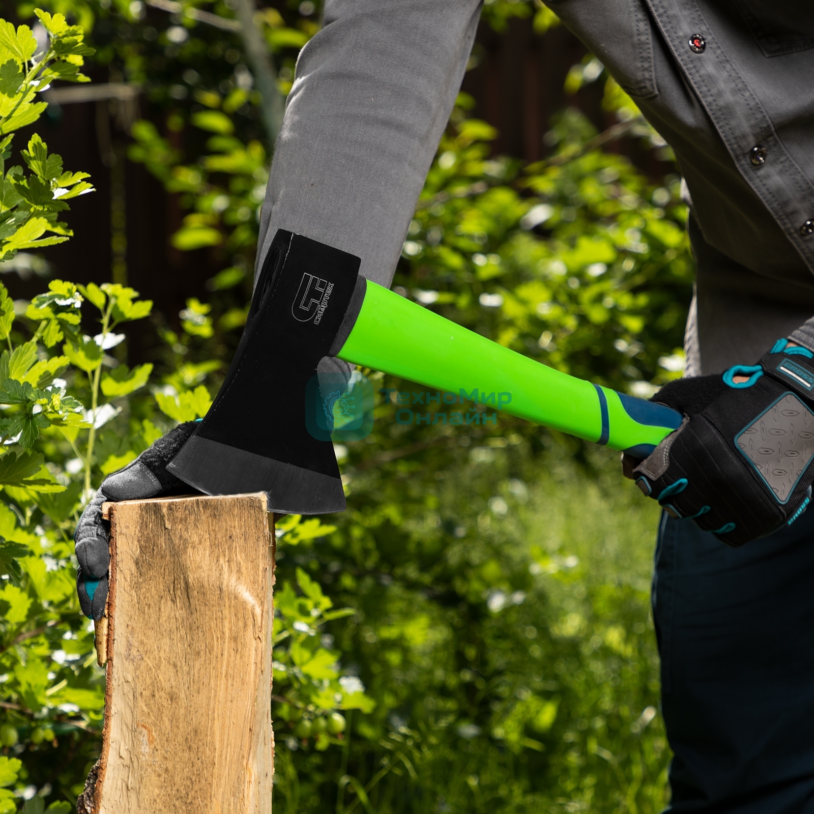 Топор Сибртех 1000 г, фибергласовое топорище