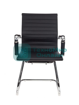 Кресло Бюрократ CH-883-LOW-V/BLACK черный, экокожа, 120 кг, механизм качания, низкая спинка