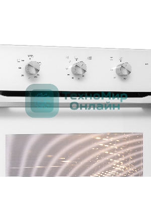 Шкаф духовой газовый с электрическим грилем Maunfeld MOGS703W, встраиваемый