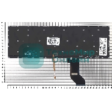 Клавиатура для ноутбука Lenovo IdeaPad Y700 Y700-15ISK черная без рамки с подсветкой