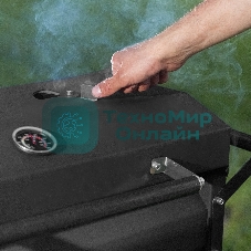 Мангал Palisad Camping на колесах с крышкой-барбекю, 662х390х920, сталь 2 мм, термометр, кочерга