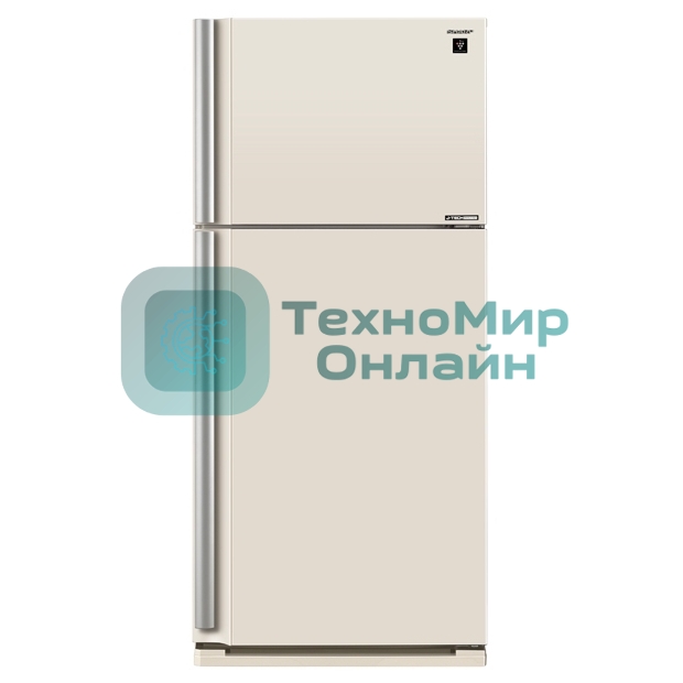 Холодильник Sharp SJ-XE55PMBE бежевый двухкамерный 388/148л морозилка сверху, No Frost