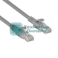 Патч-корд ExeGate UTP-RJ45-RJ45-5e-CU-50M-GY, UTP, cat.5e, 50м, медь, серый
