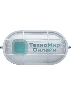 Светильник Navigator ЛОН NBL-O2-60-E27/WH 1х60Вт E27 IP54 (аналог НПБ 1402 бел. овал с решеткой 60Вт)