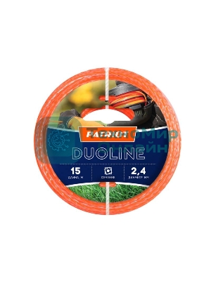 Леска для садовых триммеров Patriot Duoline d=2.4мм L=15м