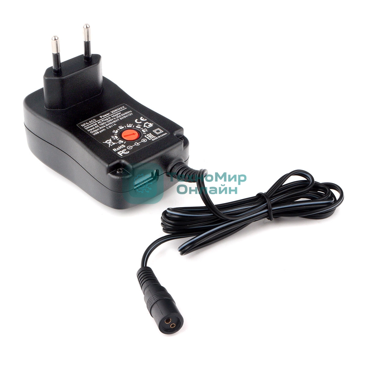 Сетевой адаптер питания Gembird NPA-AC5, 30Вт 8 штекеров