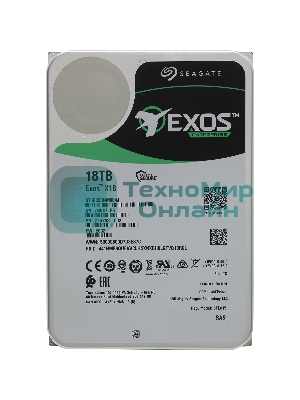 Жесткий диск Seagate HDD Server Exos X18 512E/4kn (3.5'/18Tb/SAS 12Gb/s/7200rpm)