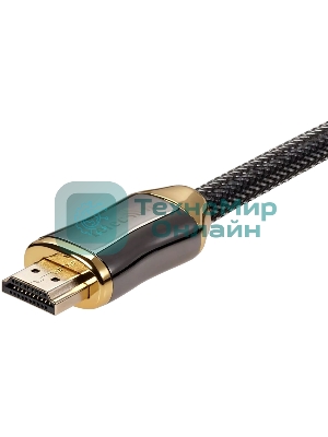 Кабель HDMI 19M/M,ver. 2.1, 8K@60 Hz 3m метал разъемы, нейлоновая оплетка Telecom TCG300-3M