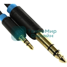Кабель Vention аудио Jack 6,5 мм M/3,5 M - 5 м