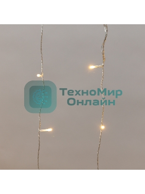 Гирлянда Neon-night Дождь светодиодный 2х1,5м, эффект мерцания, прозрачный провод, IP44, 230В, диоды теплые белые, 150 LED