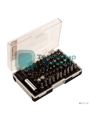 Набор бит Matrix с магнитным держателем, CrV, 61шт