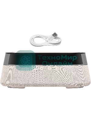 Портативная колонка BBK BTA1212 бежевый 10W 2.0 BT 10м 1800mAh