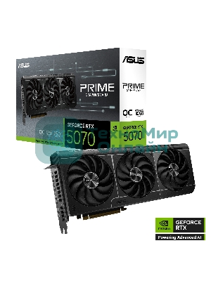 Видеокарта ASUS PRIME-RTX 5070-O12GRTX 5070,HDMIx1,DPx3,12G,D7; 90YV0M10-M0NA00