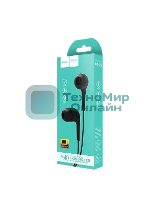 Проводные наушники Hoco M40 черный, внутриканальные, Jack 3.5 мм