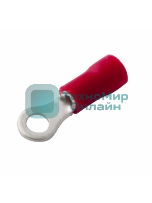Наконечник кольцевой изолированный Rexant НКИ ø 3.7 мм. 0.5-1.5 мм² (НКи 1.5-3.5) красный