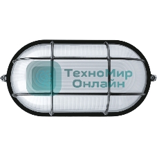 Светильник Navigator ЛОН NBL-O2-60-E27/BL 1х60Вт E27 IP54 (аналог НПБ 1402 черный овал с решеткой 60Вт)