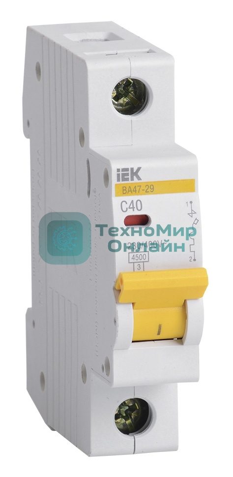 Выключатель автоматический модульный 1п C 40А 4.5кА ВА47-29 IEK MVA20-1-040-C