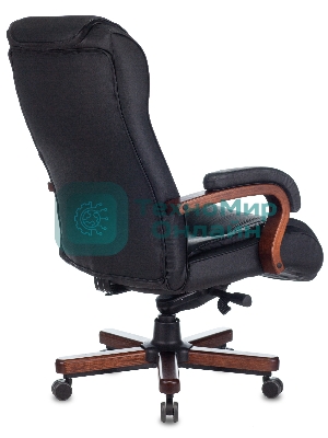 Кресло Бюрократ T-9926WALNUT черный, кожа