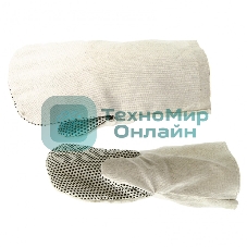 Рукавицы специальные Сибртех х/б с наладонником из двунитки с ПВХ точкой, 1 размер