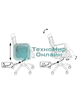 Кресло Бюрократ CH-883-LOW/IVORY слоновая кость, экокожа