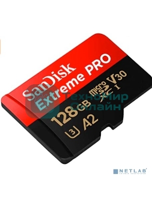 Флеш карта/SanDisk/Extreme Pro SDSQXCD-128G-GN6MA/microSDXC/128 ГБ/A2, U3, V30/200 МБ/с