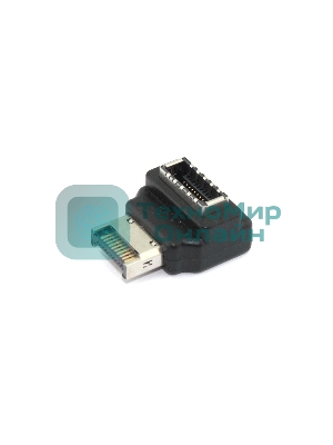 Переходник USB Type E мама-папа угловой