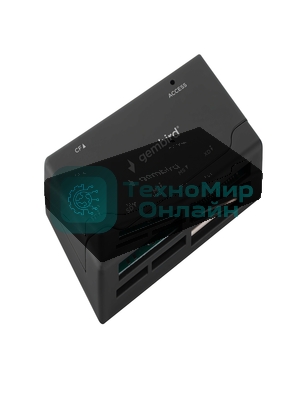 Кард-ридер Gembird FD2-MSD-4/черный/SD/TF/MicroSD/XD/MS/M2/CF/USB 2.0/пластик