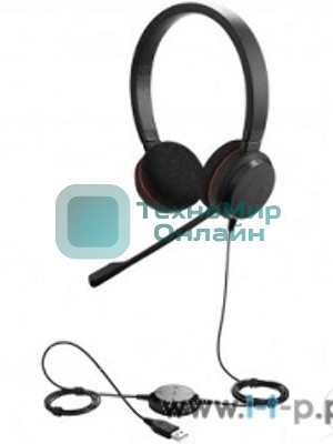 Гарнитура Jabra Evolve 20 MS Stereo USB чёрный, проводная