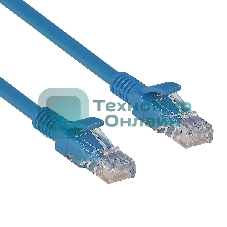 Патч-корд ExeGate UTP-RJ45-RJ45-C6-0,5M-BL, UTP, cat.6, 0,5м, синий