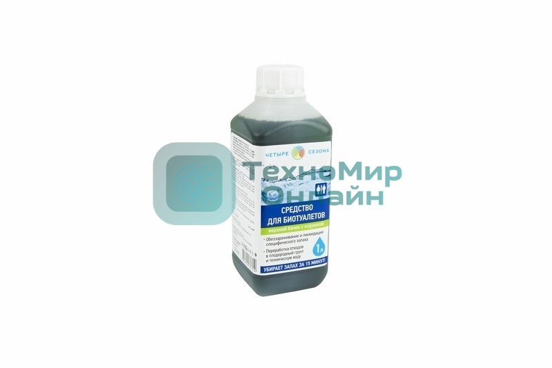 Средство для биотуалетов верхний бачок, 1 литр ЧЕТЫРЕ СЕЗОНА