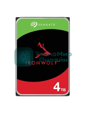 Жесткий диск Seagate 4Tb Ironwolf (ST4000VN006) SATA 6.0Gb/s, 5400 rpm, 256mb buffer, 3.5