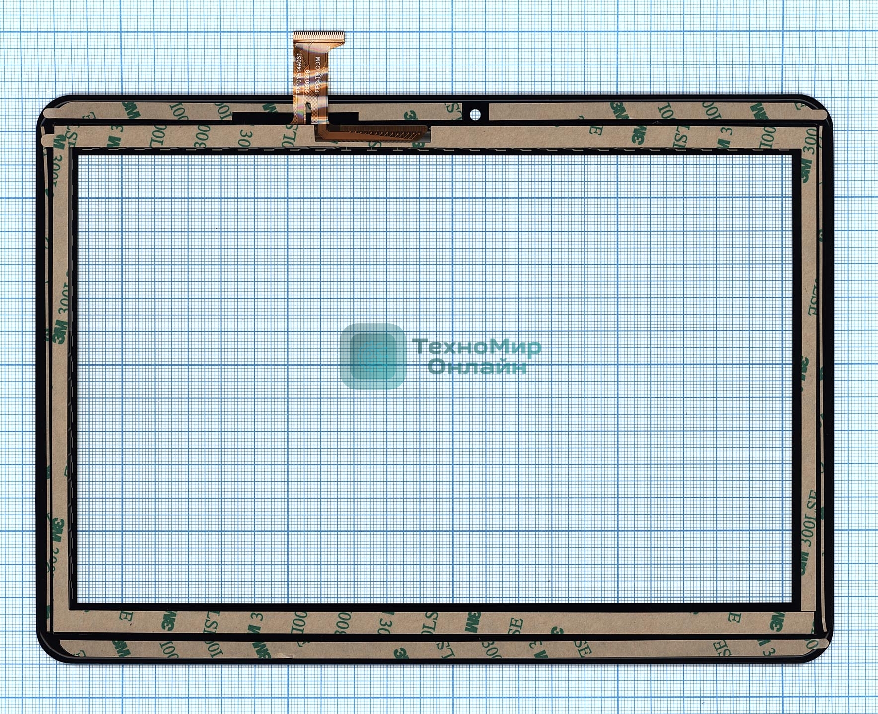 Сенсорное стекло (тачскрин) DP101514-F1 черное