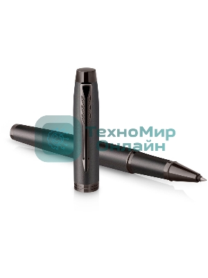 Ручка роллер Parker IM Monochrome T328 (CW2172960) Gun Metal, F, черные чернила, подарочная коробка