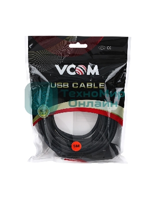 Кабель-адаптер USB3.0-repeater, удлинительный активный Am-->Af 5м VCOM