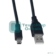 Кабель PERFEO USB2.0 A вилка - Mini USB вилка, 5 м. (U4305)