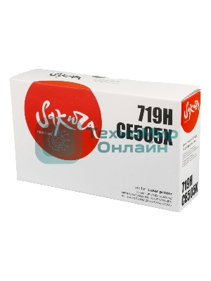 Картридж лазерный Sakura CRG719H/CE505X для Сanon LBP 6300dn/6650dn, MF 5840dn/5880dn, MF-6140DN,5940DN, HP LaserJet P2050/2055d/2055dn/2055x, черный, 6400 к.