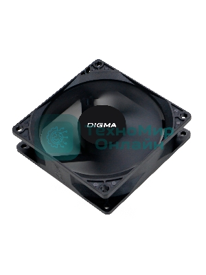 Вентилятор для корпуса Digma DFAN-90 черный, 90 мм, 1800 об/мин, 23 дБ, 3 pin