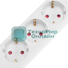 Удлинитель Rexant STANDARD 3 гнезда, 5 м, 3х1,0 мм², с/з, белый