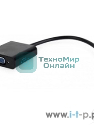 Переходник miniDisplayPort - VGA, Cablexpert A-mDPM-VGAF-02, 20M/15F, длина 15 см, черный, пакет