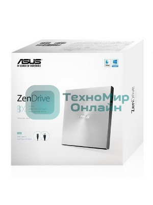 Оптический привод DVD-RW Asus SDRW-08U9M-U серебристый USB slim ultra slim M-Disk Mac внешний RTL