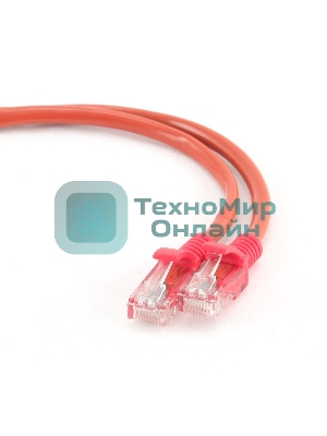 Патч-корд UTP Cablexpert cat.5e, 0.5м, литой, многожильный, красный