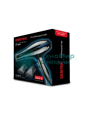 Фен Centek CT-2227 Professional черный, 2200 Вт