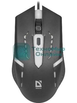 Мышь проводная Defender Hit MB-601 черный, 1200 dpi, USB, кнопки - 4