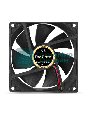 Вентилятор для корпуса ExeGate E09225H4P-PWM черный, 92 мм, 2000 об/мин, 26 дБ, 4 pin