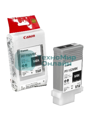 Картридж струйный Canon PFI-102MBk (0894B001) матовый черный, 130 мл., для iPF500/600/700