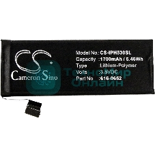 Аккумулятор CameronSino CS-IPH530SL для iPhone 5S 3.8V, 1700mAh, 6.46Wh