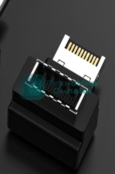 Переходник USB Type E мама-папа угловой