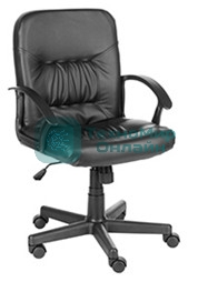 Кресло компьютерное OLSS Чип Ультра черный экокожа Крестовина 